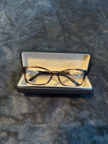 Gebrauchte BVLGARI Schwarz Brillenfassung 4058b 501 Sonnenbrille Brillengestell Gold HW Kristalle - Bild 1 von 14