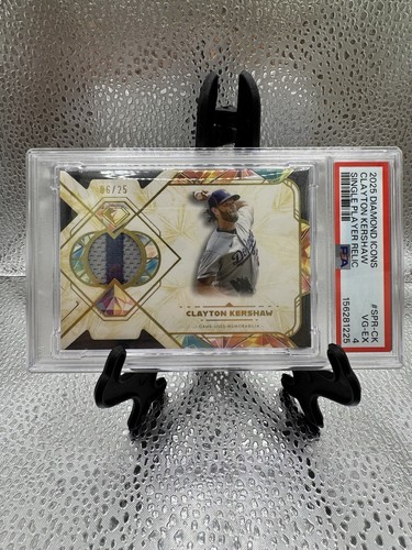 2025 Topps Diamond Icons Clayton Kershaw Relic /25 PSA #SPR-CK Dodgers