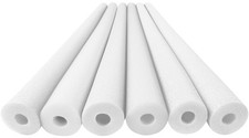 Pool Noodles Foam 6 Pack - Soft Large White Foam Noodle Tube, Bulk Swim Noodl...