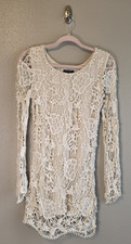 Papermoon Crochet Boho Rodeo Hippie Mini Dress Size Small