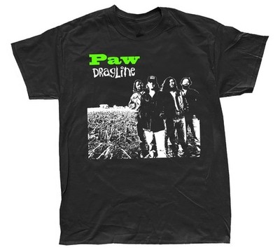 Vintage Paw Band Shirt Dragline Album Merch Cotton Black Tee S to 5XL