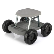 Gardening Stool - Rolling Garden Seat with Wheels and Storage Tool Tray - Gar...