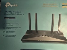 TPLink Archer AX3000 Dual Band WiFi 6 Gigabit Wireless Router MU-MIMO 4 Antennas