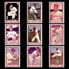 1987 TCMA 1950 Philadelphia Phillies Lot 9 Baseball Cards Eddie Sawyer Phillies