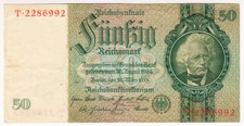 1933 Germany 50 Reichsmark 2286992 Reichbanknote Paper Money Banknotes