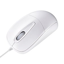 Sanwa Supply Rakuten USB Mouse Silent Optical 3 Button Medium White MA-122HW