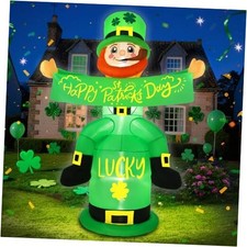 ADOMI 6FT St Patrick Day Decorations Outdoor Irish Blow Up Leprechaun with