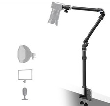 Desktop overhead camera aluminum support arm by RAUBAY, MINT, 26" 40" adjustable