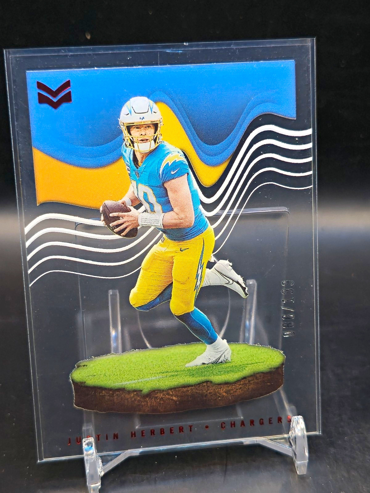 Panini 2022 Chronicles Magnitude Justin Herbert Red /199 #MAG-4 Chargers