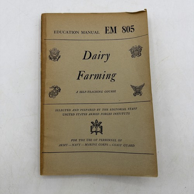 #ad Dairy Farming A Self Teaching Course Paperback Book EM 805 Vintage Manual $28.49