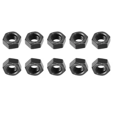 50Pack M8x1.25mm(DxL) Hex Nuts Carbon Steel Oxide Coating Hexagonal Nuts Black