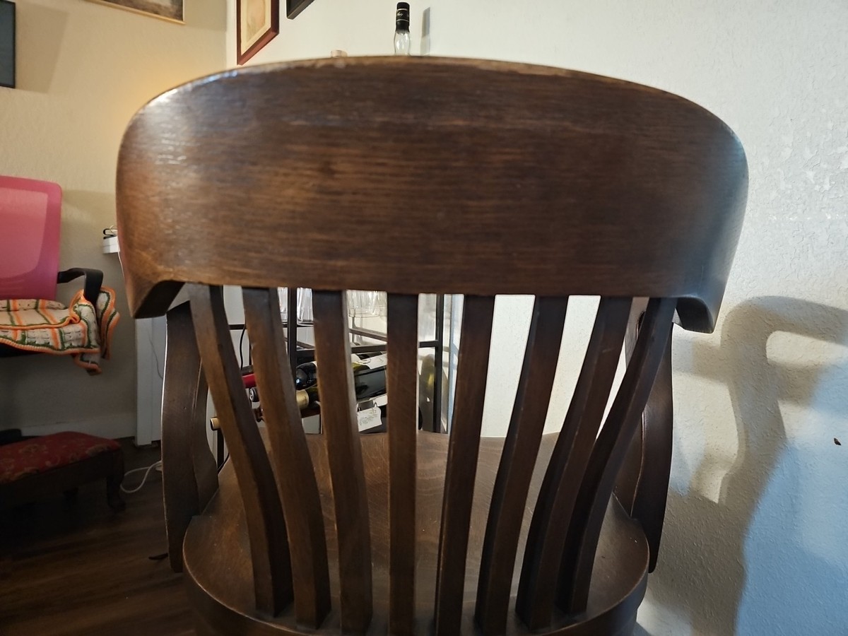 Pair of B.L. Marble Co. Bankers Chairs No. 1417 – Mission Style