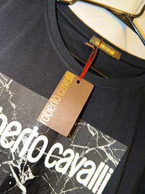 Roberto Cavalli Men's Graphic Designer T-Shirt 100% Authentic MSRP: $300+