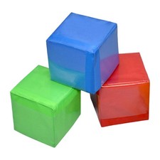 3 Pieces Dice with Clear Pockets Props for Math Manipulatives Children Kids