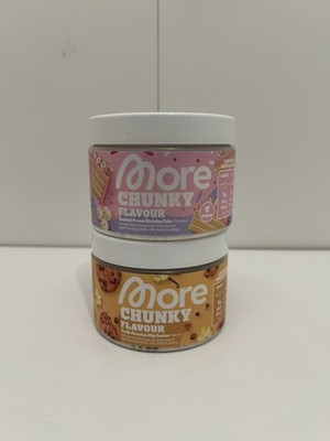 More Nutrition Chunky Flavour Birthday Cake & 100g CF Vanilla Choc Chip Cookie