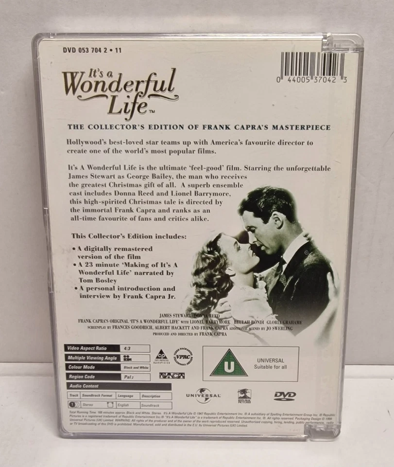 It's A Wonderful Life DVD The Collectors Edition 1999 - Image 2 of 3