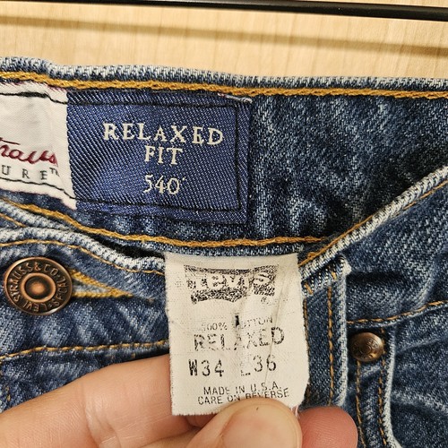 Levis 540 Signature Mens Size 34×36 Vintage 90s Jeans Relaxed Fit Brown Tab USA - Picture 9 of 20