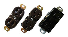 Lot 3 Outlets: 2 Leviton Brown 15A 5320 1 Hubbell Black 20A Decora