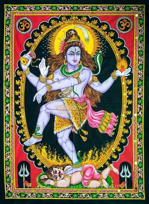 Gott Shiva Nataraja Wandbehang Tanz Shiv Batik Wandteppich Wohndeko Poster Kunst