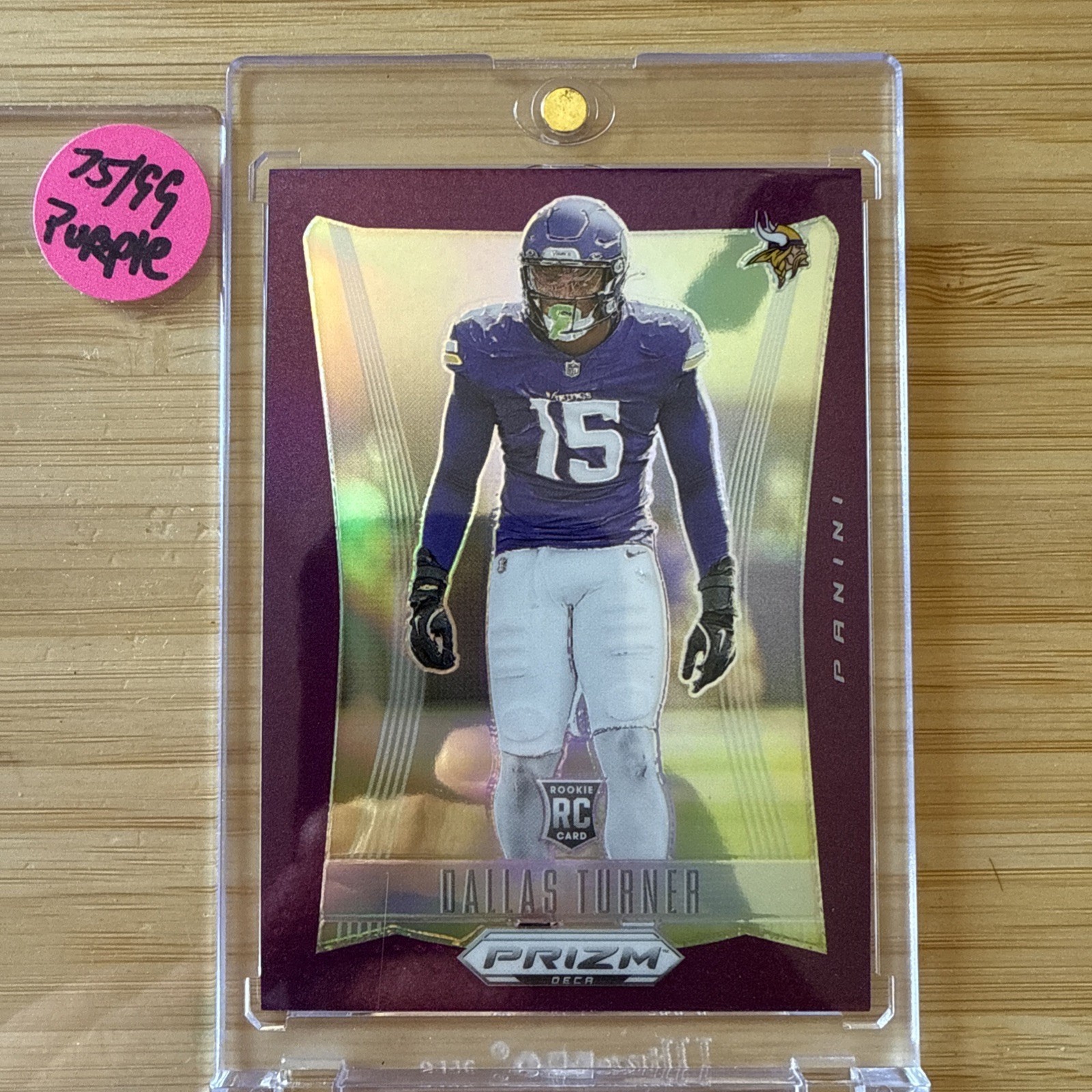 2024 Deca Dallas Turner Prizm Color Match Purple RC 75/99
