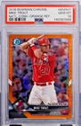 2018 Bowman Chrome National Convention Orange Prism /25 Mike Trout PSA 10