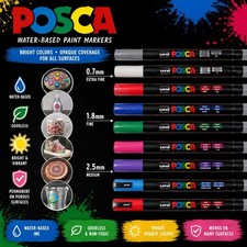 POSCA Water-Based Paint Marker Set 9Pc Mixed ...