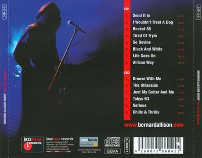 BERNARD ALLISON/BERNARD ALLISON GROUP - LIVE AT THE JAZZHAUS NEW CD