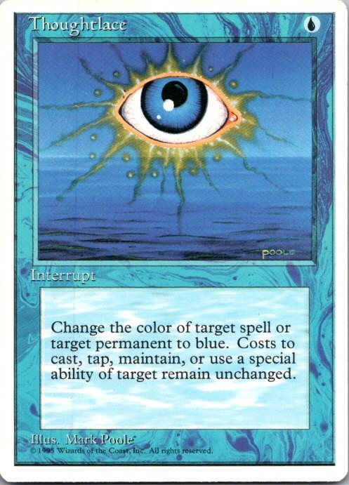 Thoughtlace Rare Fourth Edition Magic: The Gathering Lightly Played