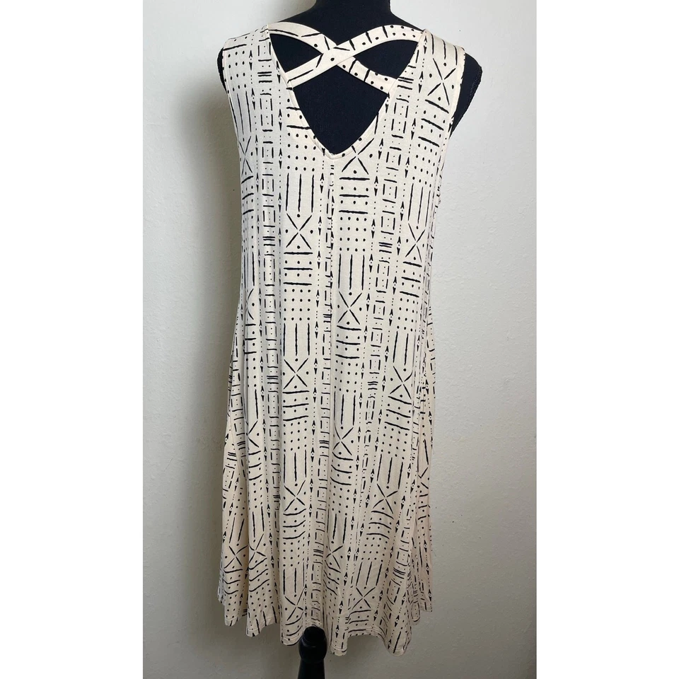 Style & Co 女式交叉背球衣弹力迷笛礼服霜 M Lagenlook  — 第 2/4 张图片