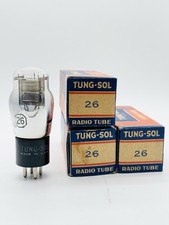 x3 NEW Vintage NOS TUNG-SOL 26 Vacuum Electron Tube Audio Preamp Amplifier i2