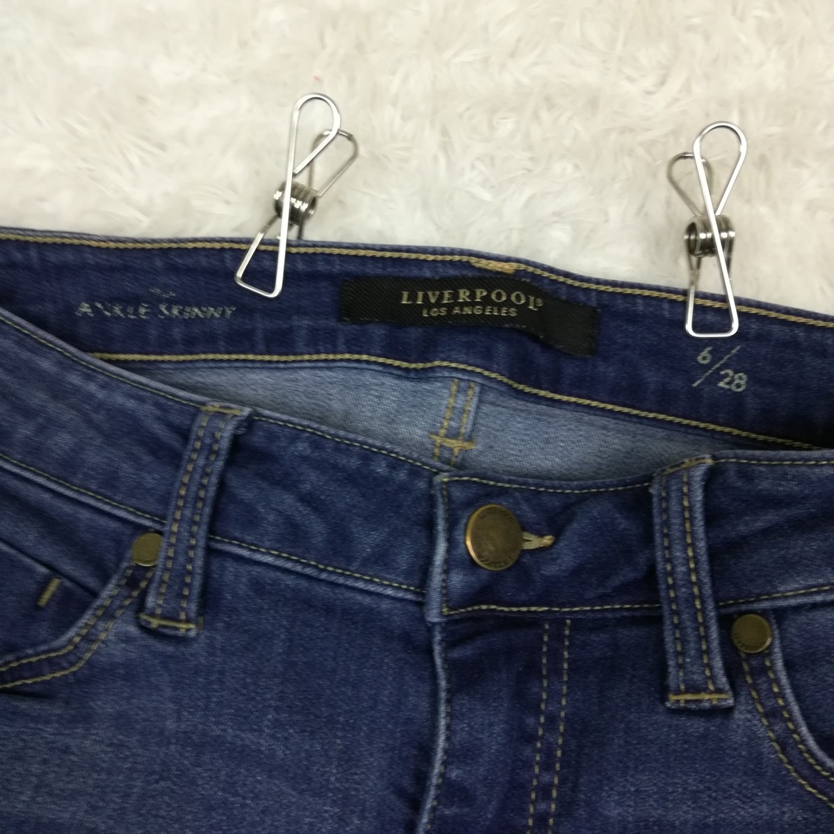 Liverpool Womens Jeans Ankle Skinny Blue Denim Albury Medium Wash Mid Rise 6 View 6