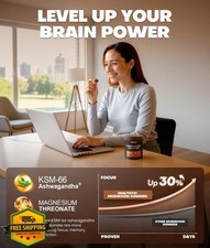 10-In-1 Mushroom Gummies Blueberry Focus Memory Cognitive Vegan 120 Count