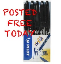 Image of BLACK- 1 Pack of 5 Pilot Frixion Erasable Rollerball Pens 7mm POSTED FREE  TODAY