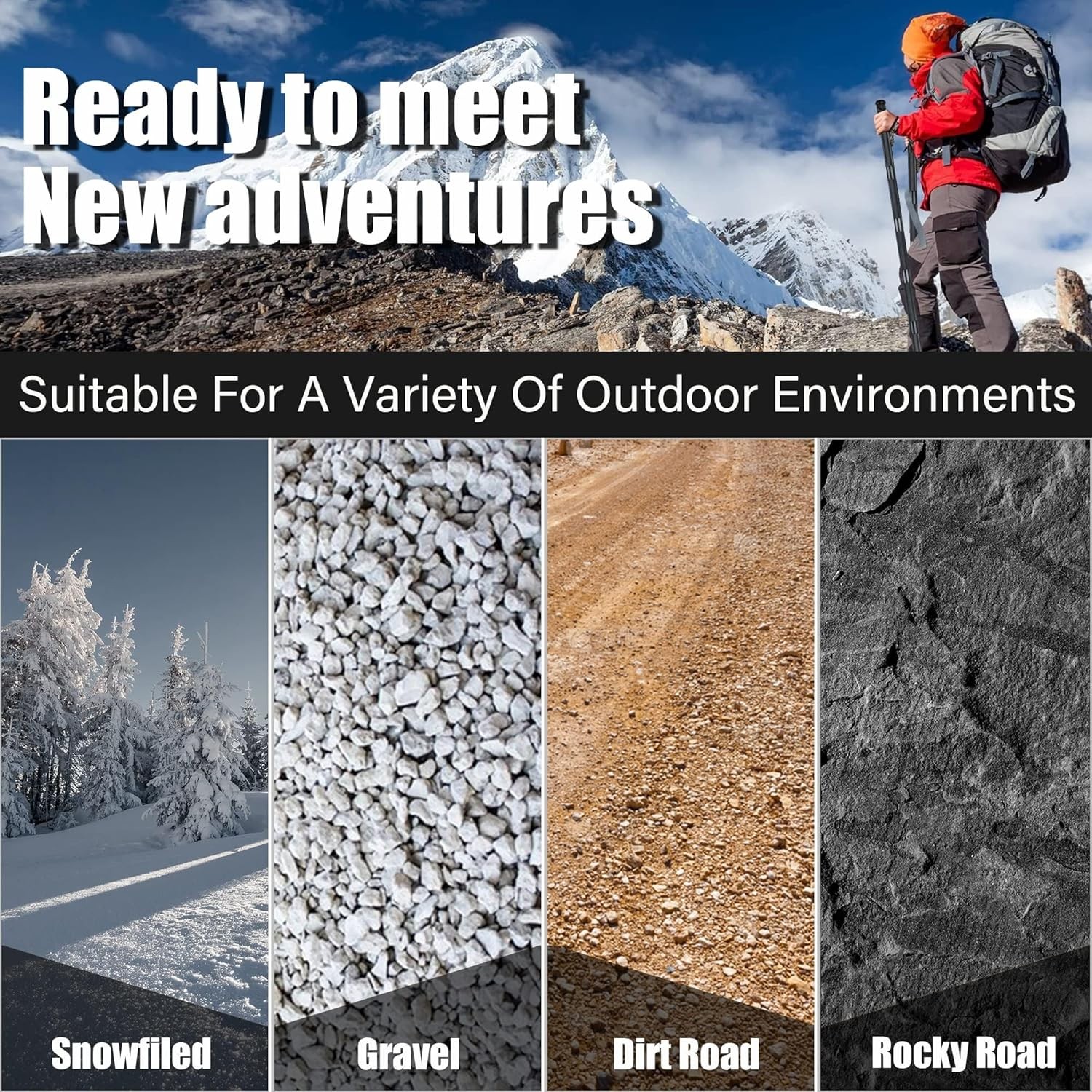 aiGear Survive Walking Hiking Stick - Outdoor Survival Hiking Staff Multitool Ge