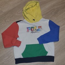 Polo Ralph Lauren Boy Colorblock Zip Hoodie Sweatshirt Youth L 14-16 Free Ship