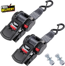 Retractable Ratchet Straps 2 Inch X 6ft Boat Transom Tie Down Straps To Trailer