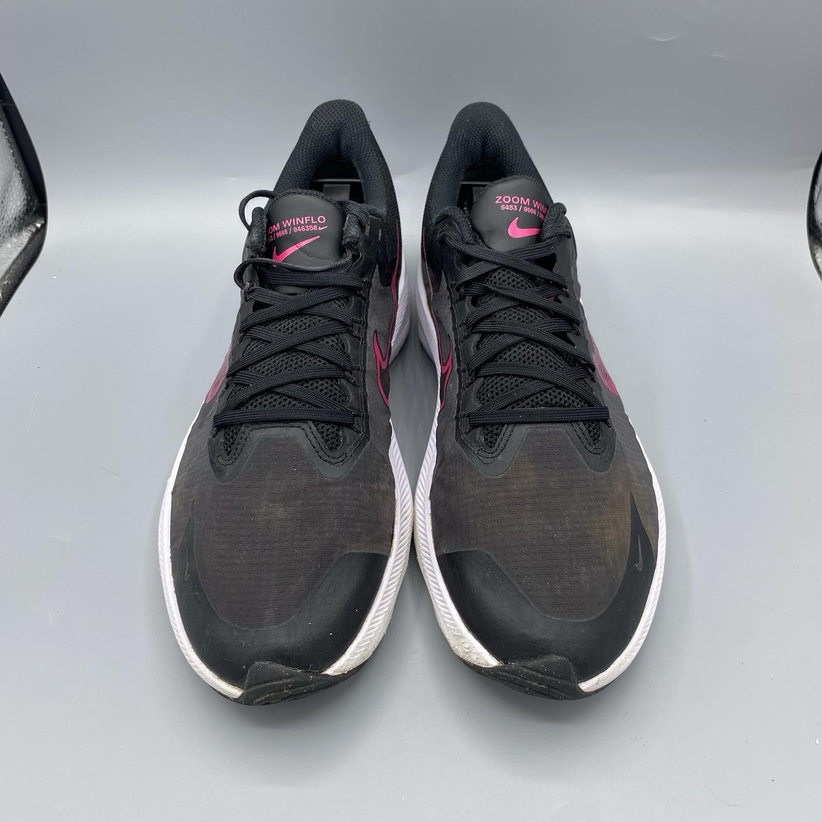 Nike Zoom Winflo 8 Black White Athletic Running Shoes CW3421-004 Women's Size 11 thumbnail 3