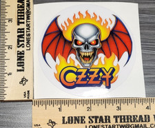 LAMINATED OZZY SKULL BAT STICKER