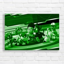 Paw Patrol Friends Exploring Green Canvas Print Large Picture Wall Art