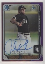 2015 Bowman Chrome Prospects Purple Refractor 44/250 Carlos Rodon Auto 0t3