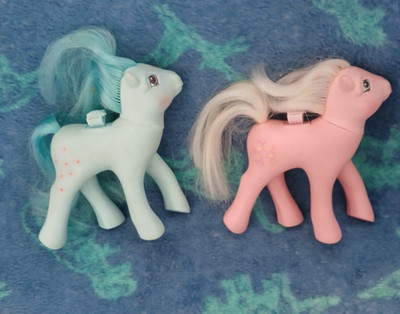 Vintage My Little Pony Peach Blossom & Honeysuckle Flutter Ponys MLP 1980er
