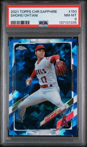 2021 Topps Chrome Sapphire Shohei Ohtani #150 PSA 8