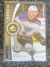 2021-22 SP Game Used Hockey Scott Perunovich Authentic Rookie /999 NHL