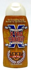 TAN ASZ U "X-TRA CREDIT" FACIAL BRONZER SENSITIVE SKIN TANNING LOTION, 8Z - NEW