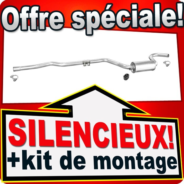 Silencieux intermédiaire Ford Escort IV 1.4 1.6 pour réparation échappement 1985-1990