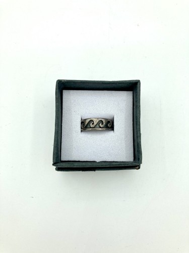 Anillo de dedo del pie vintage tono plata - motivo olas del océano - Imagen 3 de 4