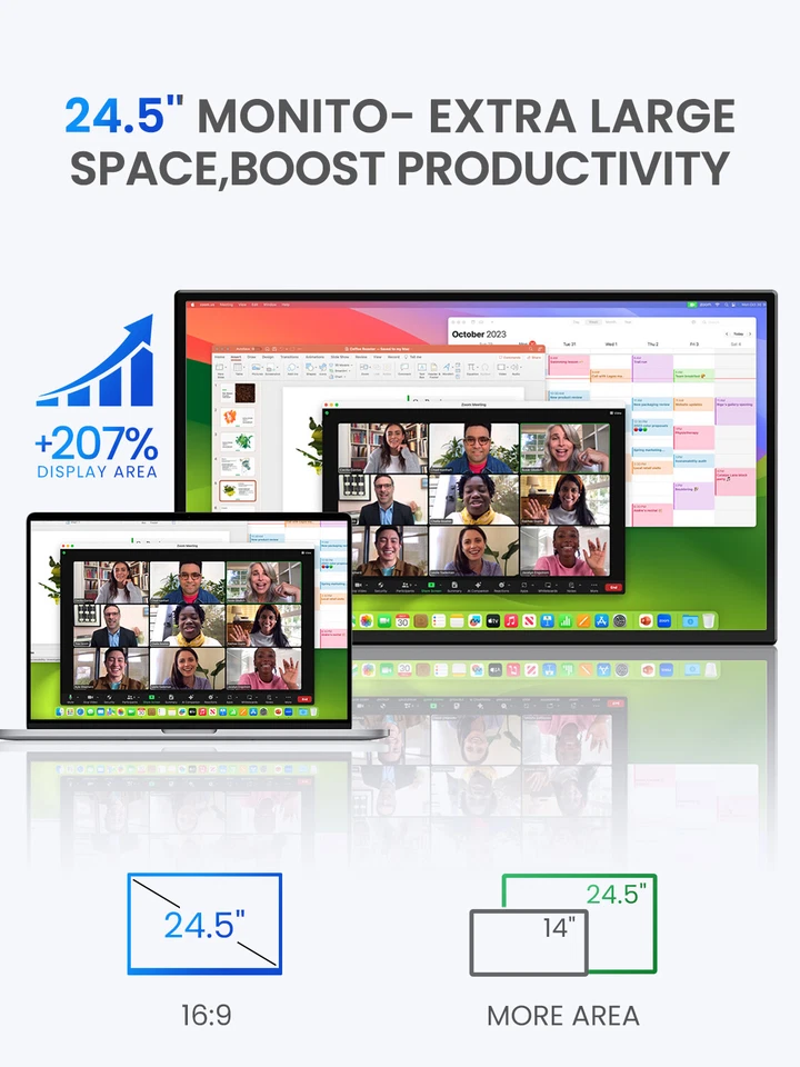 EVICIV 2K Portable Monitor 24,5 Zoll 2K 165Hz Tragbarer Monitore mit 2560 * 1440 - Bild 2 von 4