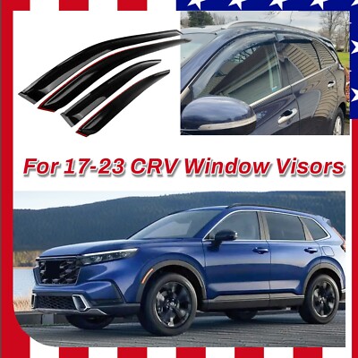 Fit Honda CRV 2017-2023 Rain Sun Wind Guard Vent Deflectors Tinted Window Visor