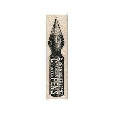 Mounted Rubber Stamp, Pointed Pen Tip, Pen, Pencil, Writing, Mixed Media, Mail