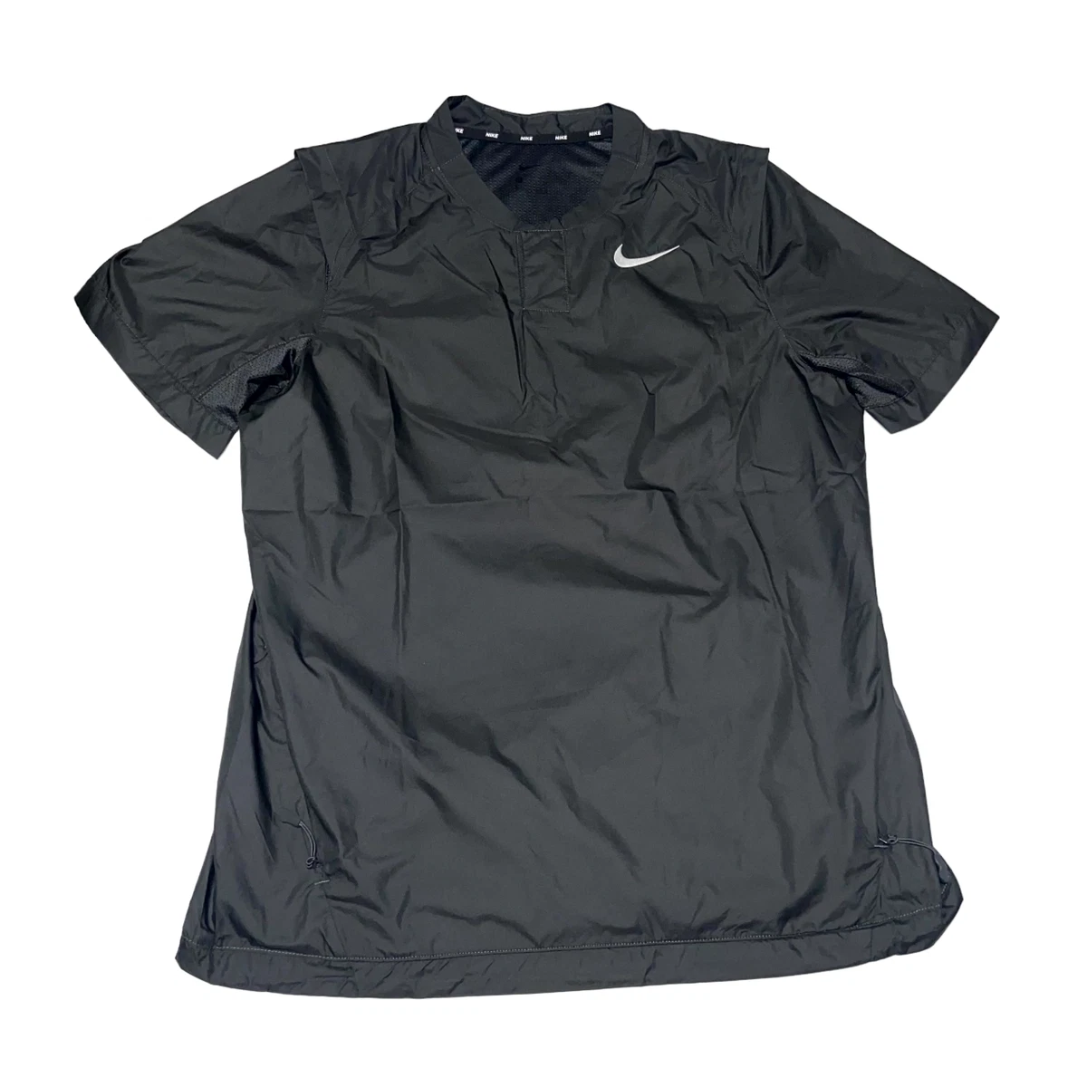 NWT Nike Men's Baseball Cage Jacket Short Sleeve BQ3237-060 Black Size  Small | eBay